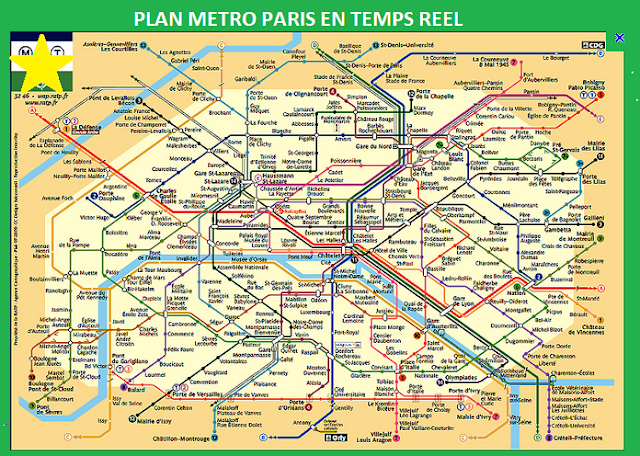 lignes de métro à Paris - Plan interactif