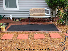 Weed Barrier Cloth and Lowe's Liner Drying ~ JaguarJulie