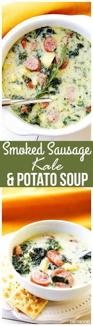 Smoked Sausage, Kale and Potato Soup