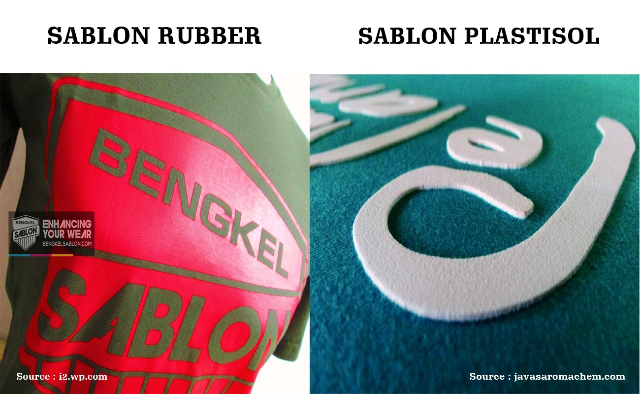 Perbedaan Antara Sablon  Rubber dan Plastisol  Sablon  