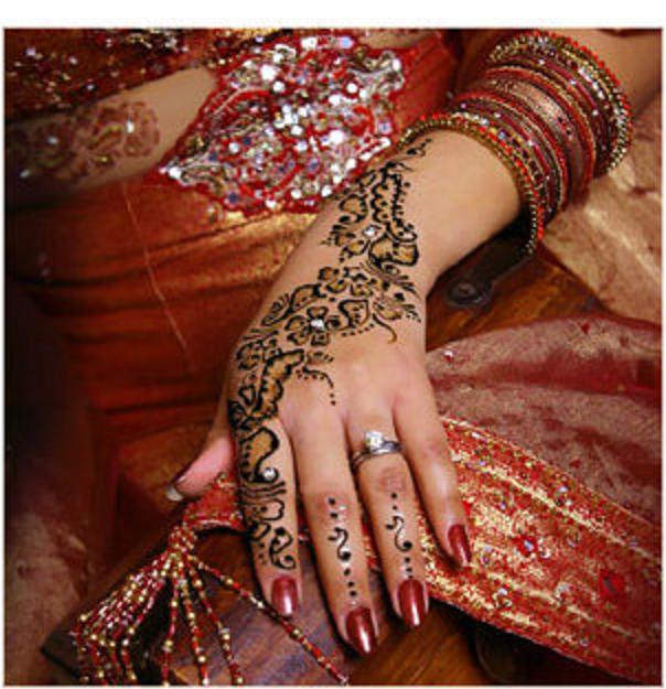 So young girls wanted to have mehndi designs on there hands 