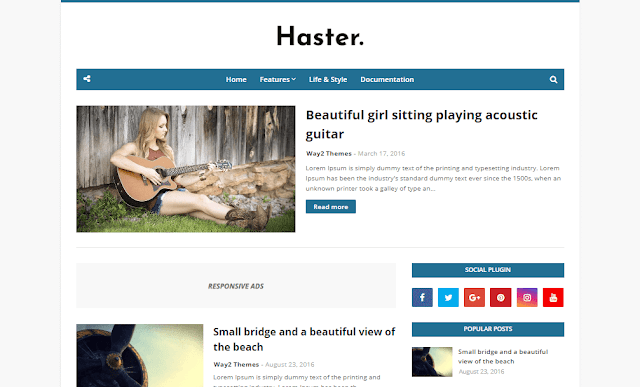 How To Setup Haster Blogger Template [Way2Themes]