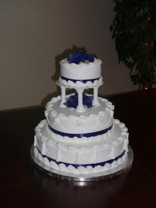 navy Tier Wedding White Blue 3 & on  make Sarah's Cake the how Cake: Icing buttercream to