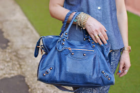 balenciaga city, cobalt blue balenciaga, bvlgari ring, Fashion and Cookies, fashion blogger