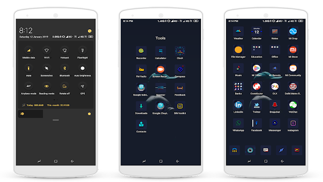 Special Dark V10 MIUI Theme For Xiaomi Smartphone