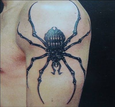 man tattoos. tattoos spider man