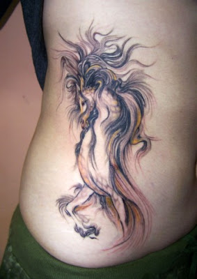 Abstract Horse Tattoo