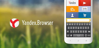 Plano de fundo com o navegador Yandex em destaque