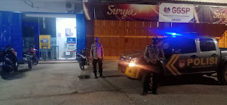 Antisipasi Tindak Pidana Malam Hari, Polsek Baraka Enrekang Lakukan Patroli Blue Light