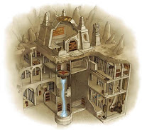 A cutaway view of a bank vault at Kundarakhold.