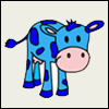 Blue Cow Coloring Games - Free OnLine and Downlodable Coloring Games (Он-лайн и загружаемые игры для раскрашивания)