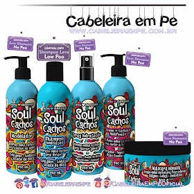 Linha Soul Cachos - Sou Dessas (Shampoo liberado para Low Poo - Máscara, Creme para Cachear, Spray hidratante e Modelador liberados para No Poo)