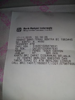 Bukti Asli Transaksi Penjualan Frutablend Surabaya