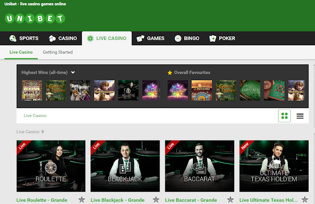 Unibet Live Casino