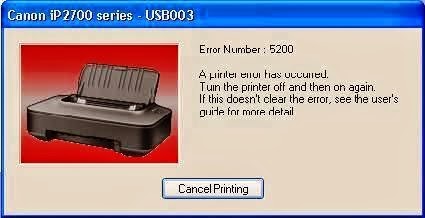  Cara memperbaiki printer canon ip2770 Error 5200