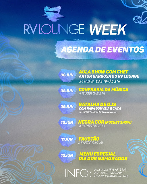 Semana de música e gastronomia no RV Lounge