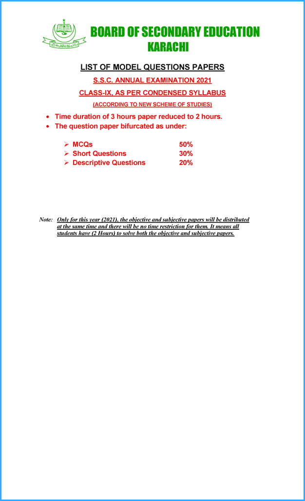 urdu-normal-course-9th-model-paper-for-annual-examination-of-2021-science-group