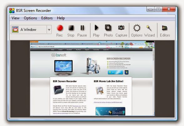 BSR Screen Recorder برامج لتصوير سطح المكتب بالفيديو Screen Recording