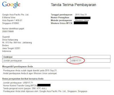 Cara Mencairkan Penghasilan Google Adsense di Kantor POS