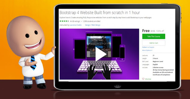 [100% Off] Bootstrap 4 Website Built from scratch in 1 hour| Worth 195$