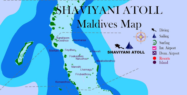 Maldives Map atoll,shaviyani, island name