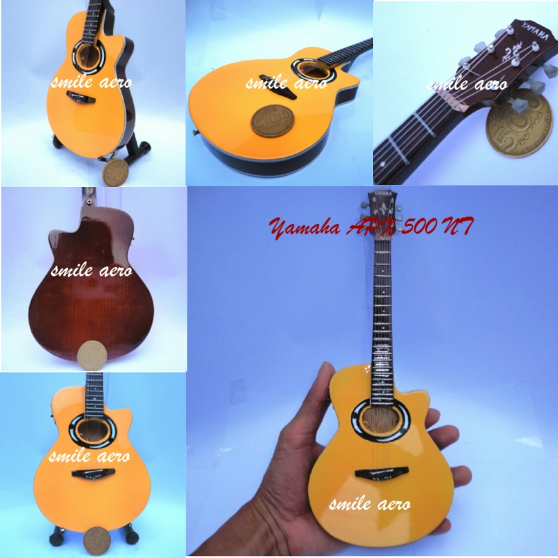Miniatur Gitar  Acoustic Yamaha APX500NT Miniatur Musik 