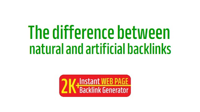 natural and artificial backlinks