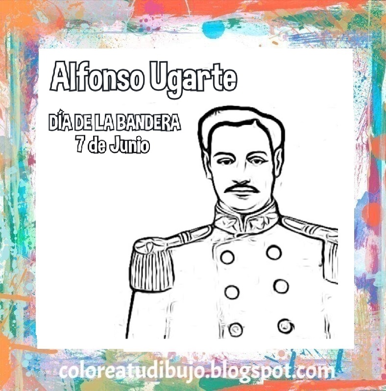 Alfonzo Ugarte Hero de Peru para colorear
