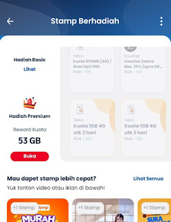 cara mendapatkan kuota gratis telkomsel program stamp berhadiah 53GB