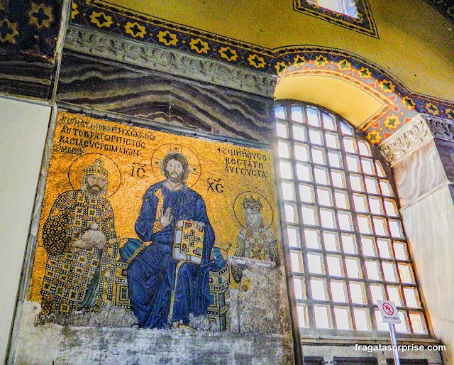 Mosaico bizantino na Basílica de Santa Sofia, Istambul