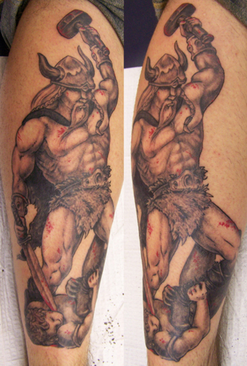 viking sleeve tattoo