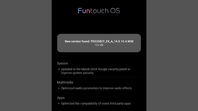 iQOO Neo 9 Pro get March Security Update with Bugs fixes