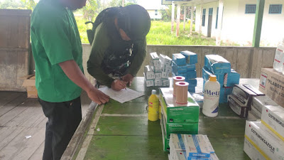 Kegiatannya di Apresiasi Dinkes Kabupaten Asmat, Satgas Mobile Yonif 411 Kostrad Terima Bantuan Obat-obatan 