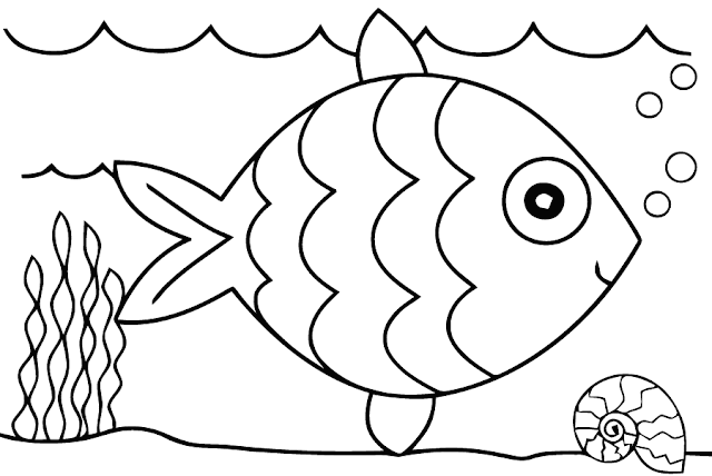 Desenhos de peixes para Colorir Grátis