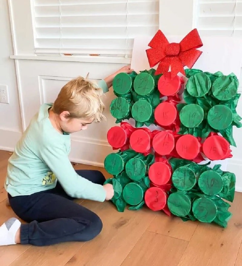 present punch wall advent calendar