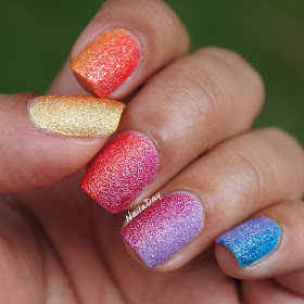 NailaDay: Zoya PixieDust Summer Rainbow gradient