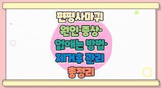 편평사마귀 원인·증상·없애는 방법·제거후 관리 썸네일