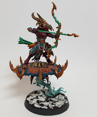 Tzaangor Enlightened from Warhammer 40k, Thousand Sons or Tzaangor Skyfires from Age of Sigmar, Disciples of Tzeentch.