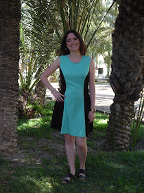 davie dress modistilla de pacotilla sewaholic hanmade crepe de punto mint and black rums 