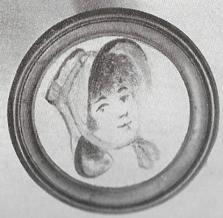 antique cabinet knobs - girl in bonnet