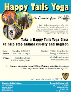 Happy Tails Yoga to Stop Animal Cruelty, Kinnelon Library on 5/24/11