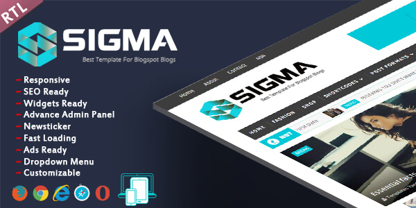 Sigma Responsive Seoptimized Blogger Theme