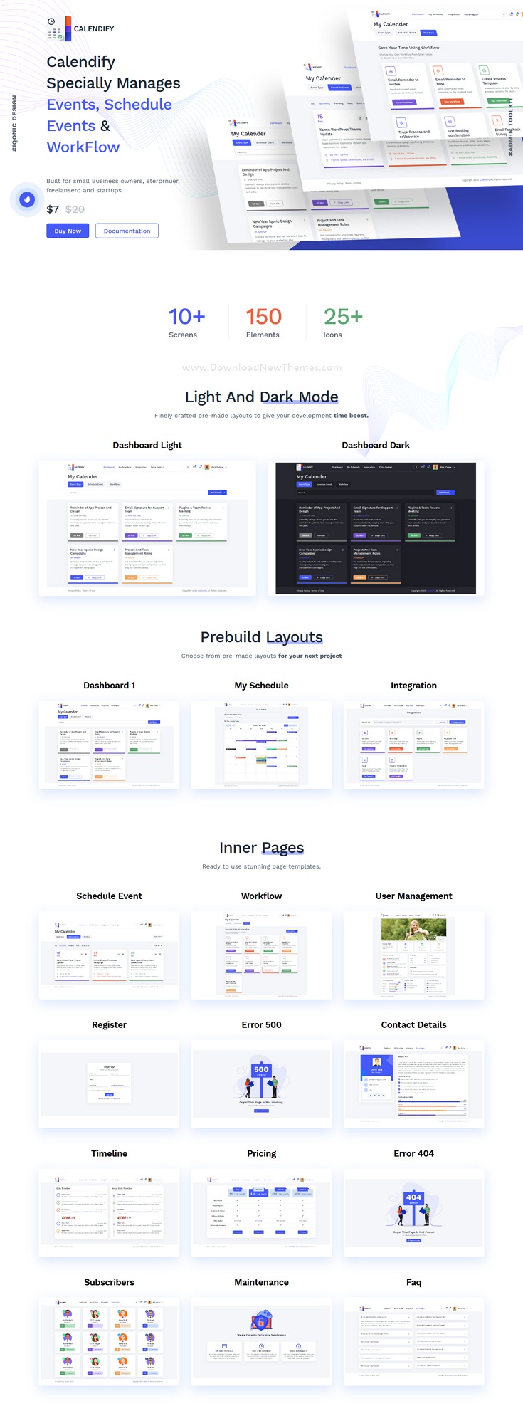 Appointment and Calendar Schedule Admin Template