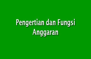 Pengertian, Fungsi dan Tujuan Anggaran 