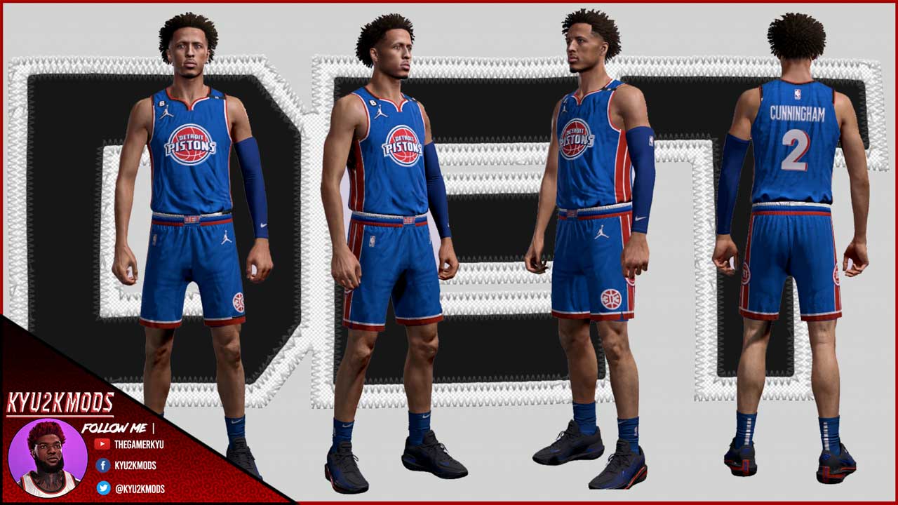NBA 2K23 Detroit Pistons 2022-2023 Concept Jersey