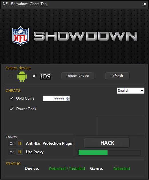 Showdown astuce NFL, NFL showdown Triche, NFL showdown piraterij showdown betrugen NFL, NFL showdown Hacken