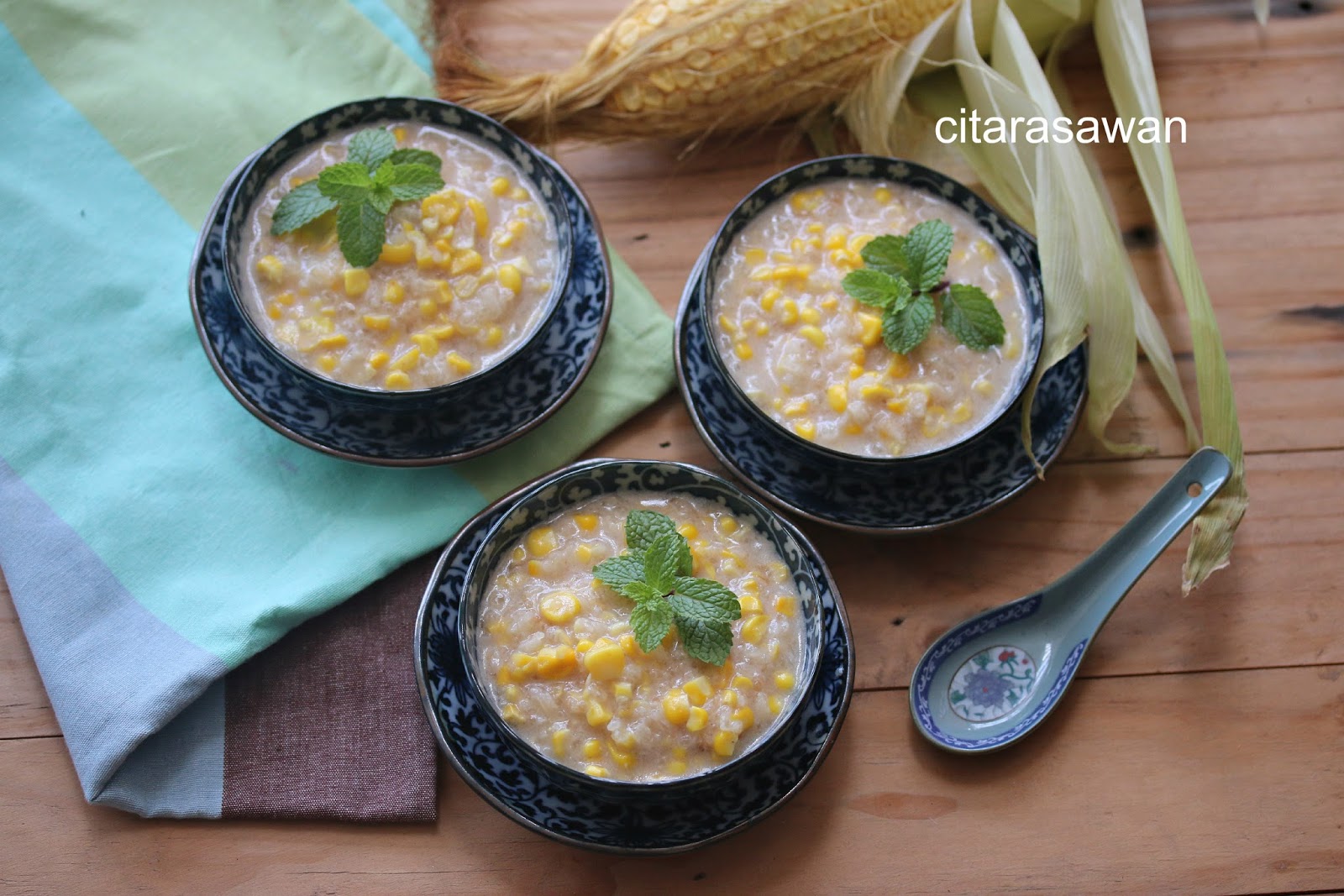 Bubur Pulut Jagung Durian ~ Resepi Terbaik