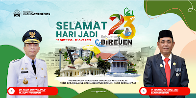 Billboard Hari Jadi Ke 23 Kabupaten Bireuen