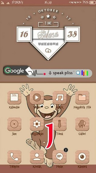 Tema iPhone untuk Oppo (ColorOS & iOS) Tembus Akar - Cool Monkey