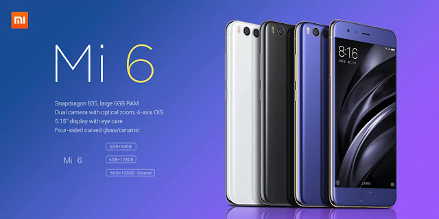 Xiaomi Mi 6 4G Smartphone International Version - BLACK HK WAREHOUSE